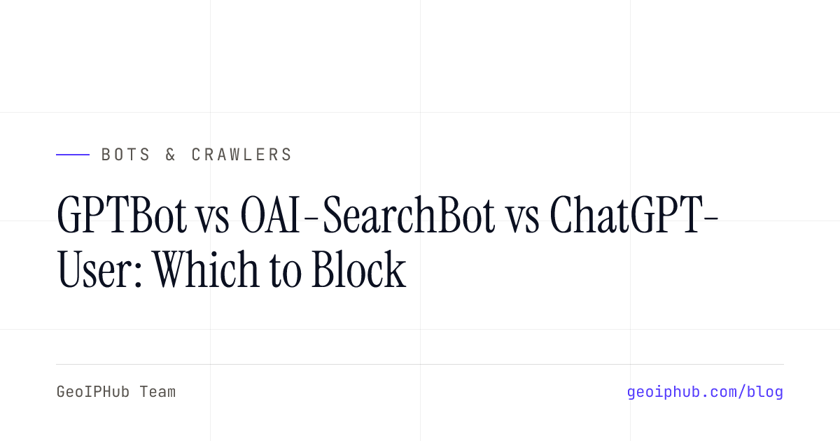 GPTBot vs OAI-SearchBot vs ChatGPT-User: Which to Block